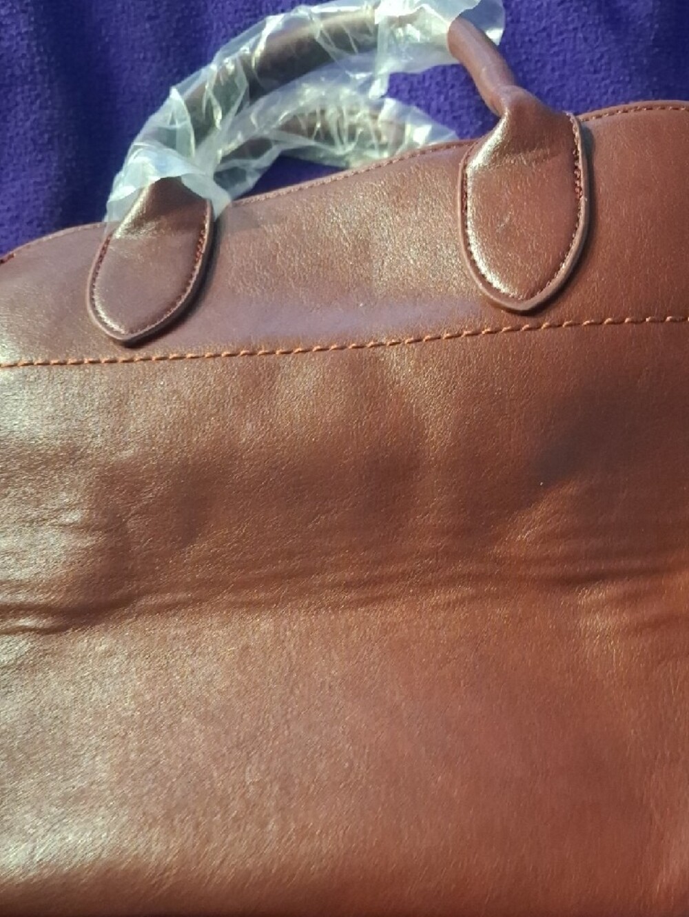 Classic Burgundy Satchel with Matching Pouch and Wallet - Picture 7 of 8